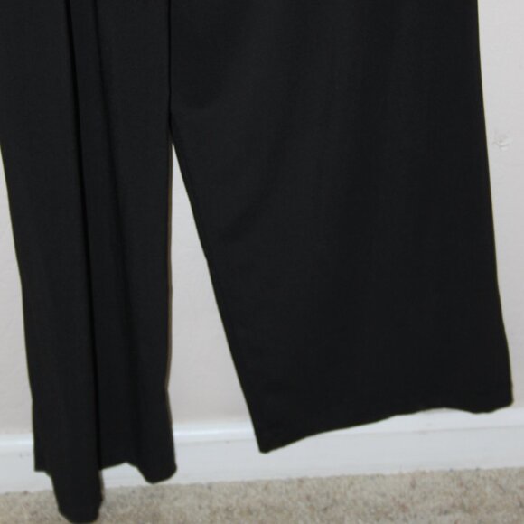 EMMA & MICHELE WOMENS BLACK HALTER TOP JUMPSUIT SZ M SLEEVELESS TIE WIDE LEG - Picture 10 of 14